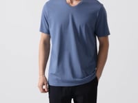 Petrol Basic Short Sleeve Standard Fit V-Neck Men's T-Shirt - 87912