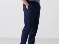 Navy Blue Standard Fit Woven Lightly Stretch Chino Men's Trousers - 82175
