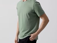 Light Green Men's Basic Short Sleeve Regular Fit O Neck T-shirt - 87911