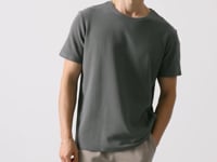 Textured Surface Comfort Fit Basic Men's T-Shirt - 88436