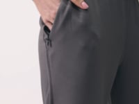 Dark Grey Soft Textured Hidden Zipper Slim Leg Women's Trousers - 94668