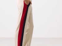 Soft Woven Side Panel Detailed Wide Leg Women's Palazzo Trousers - 94671