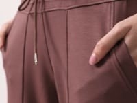 Brown Soft Textured Pocket Detailed Comfortable Fit Women's Trousers - 94672