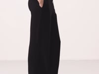 Black Linen Wide Leg Comfort Fit Women's Palazzo Trousers - 94675