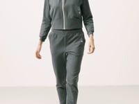 Oversize Women's Zippered Hooded Tracksuit Set - 95328