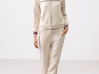 Soft Touch Knitted High Collar Oversize Women's Tracksuit Set - 95350