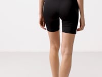 Black High Waist Wrap-up Short Biker Women's Tights - 91007
