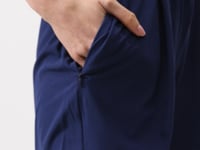 Indigo Polyester Hidden Pocket Zippered Comfort Fit Women's Shorts - 91014