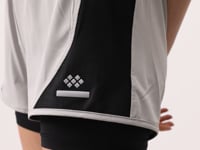 Stone Polyester Hidden Pocket Zippered Standard Fit Women's Lined Shorts - 91015