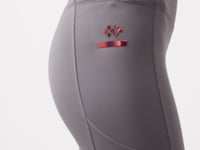 Dark Gray Polyester Flexible Standard Fit Performance Women's Tights - 94667
