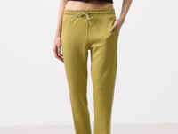 Dark Mustard Soft Textured Hidden Zipper Slim Leg Women's Trousers - 94668