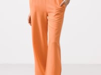 Orange Chain Wide Leg Comfort Fit Women's Palazzo Trousers - 94675