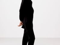 Black High Collar Zippered Comfort Fit Women's Tracksuit Tunic Set - 95345