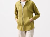 Dark Mustard Soft Textured Hooded Oversize Women's Tunic Sweatshirt - 97302