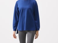 Parliament Soft Textured O Collar Comfort Fit Women's Tunic Sweatshirt - 97305