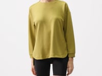 Dark Mustard Soft Textured O Collar Comfort Fit Women's Tunic Sweatshirt - 97305