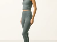 High Waist Capri-Crop Singlet Slim Fit Women's Tights Set - 95284