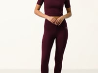 Bordo high waist capri crop t-shirt slim fit women tights set - 95285
