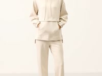 Soft Woven Hooded Oversize Women's Tracksuit Tunic Set - 95348