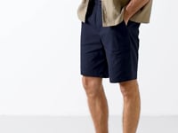 Standard Fit Weaving Lightweight Flexible Chino Men's Shorts - 81291