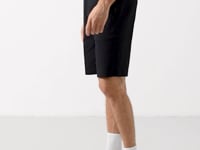 Black Standard Fit Weaving Lightweight Flexible Chino Shorts - 81289