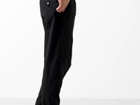 Black Standard Fit Weaving Lightweight and Flexible Chino Men's Trousers - 82178