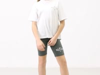 White-collar cotton O-collars Shorts Set
