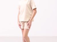 Beige cotton soft-weave Standard Fit Basic Girls Shorts Set - 75184
