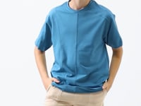 Soft Woven Oversize Basic Boys T-Shirt with Oil Blue Cotton - 11297
