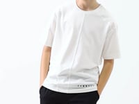 Oversize Basic Boy Boy T-Shirt with soft fabric with Ekru cotton - 11297