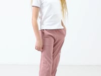 White-flower suit with o-collar printed rubber sleeve with cargo pocket Tracksuit set - 75173