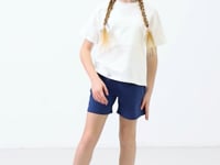 Ekru-Parliament Cotton Soft Woven Standard Fit Basic Girls Shorts Set - 75184