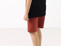 Cotton silk soft woven standard fit basic boys' shorts - 11293