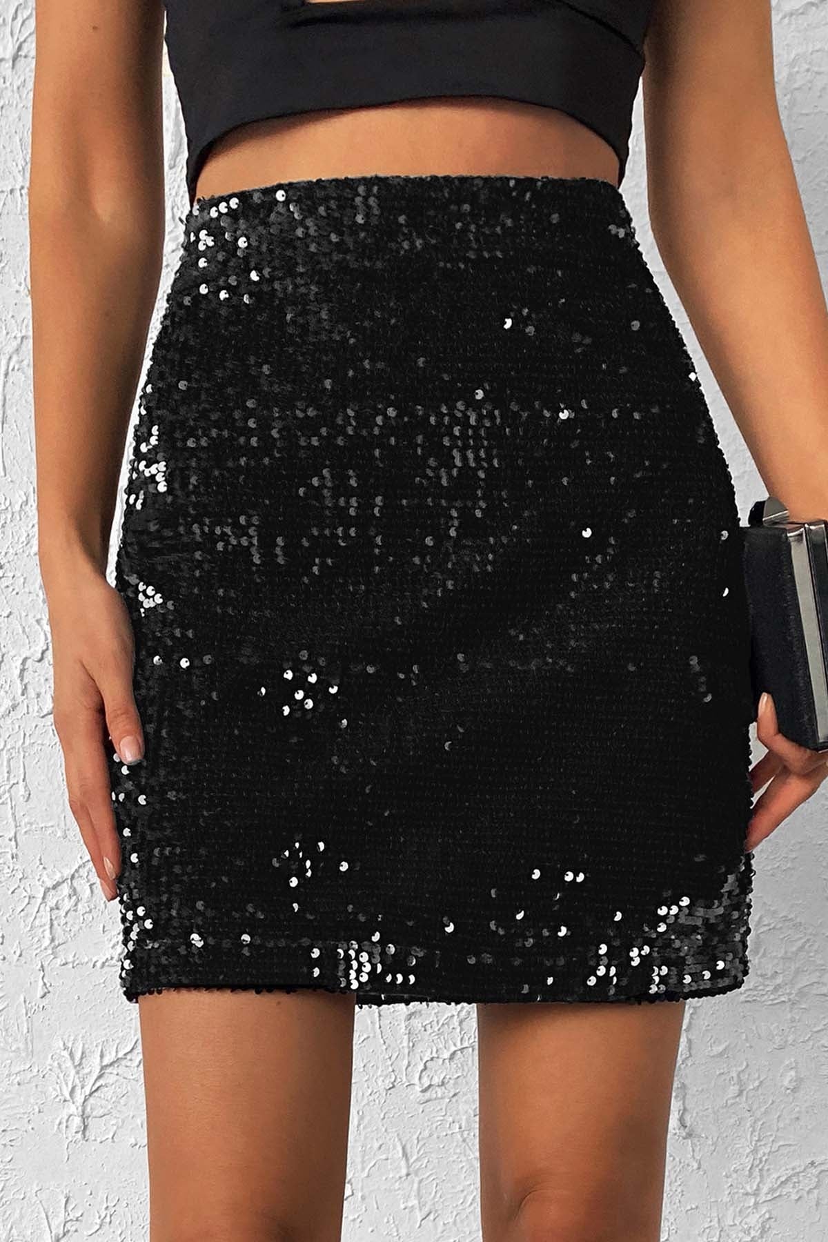 SEQUINED MINI-SKIRT