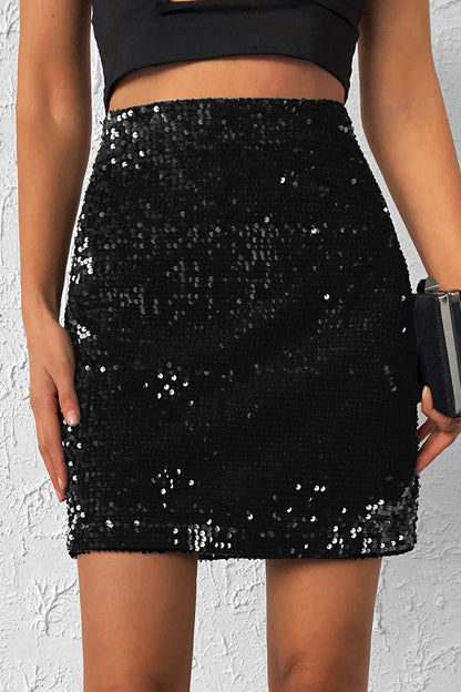 SEQUINED MINI-SKIRT