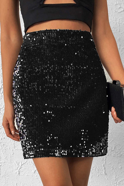 SEQUINED MINI-SKIRT