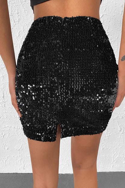SEQUINED MINI-SKIRT