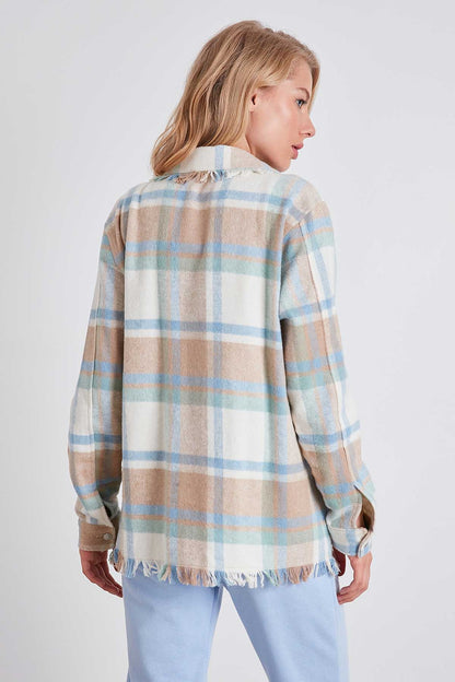 TASSEL LUMBERJACK SHIRT