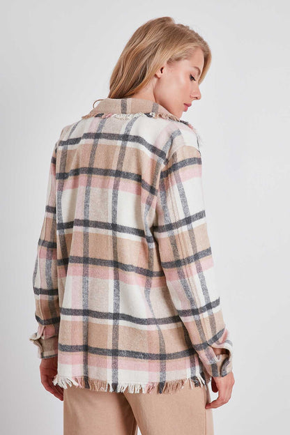 TASSEL LUMBERJACK SHIRT