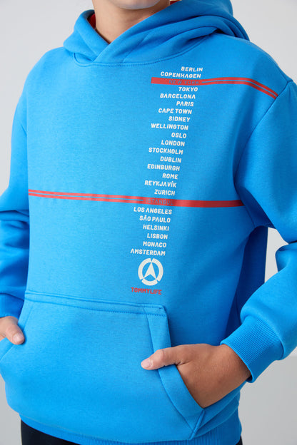 Cotton Thick Fleece-Lined Soft Textured Standard Fit Printed Boys' Sweatshirt - 11239