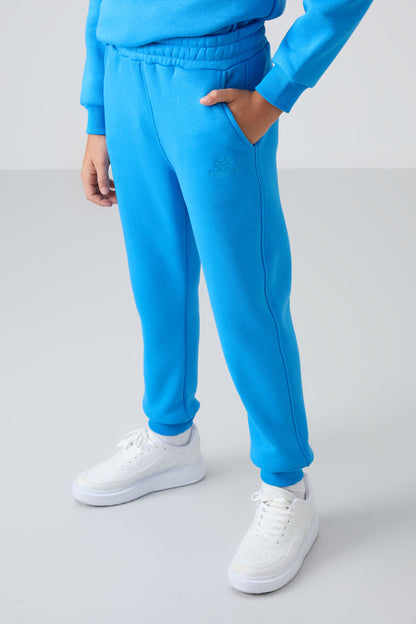 Cotton Thick Inner Fleece Soft Textured Standard Fit Embroidered Boys' Tracksuit Set - 11249