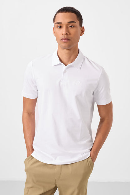 Standard Fit Basic Polo Collar Pack of 3 Black and white and ice blue men's T-Shirt 87748
