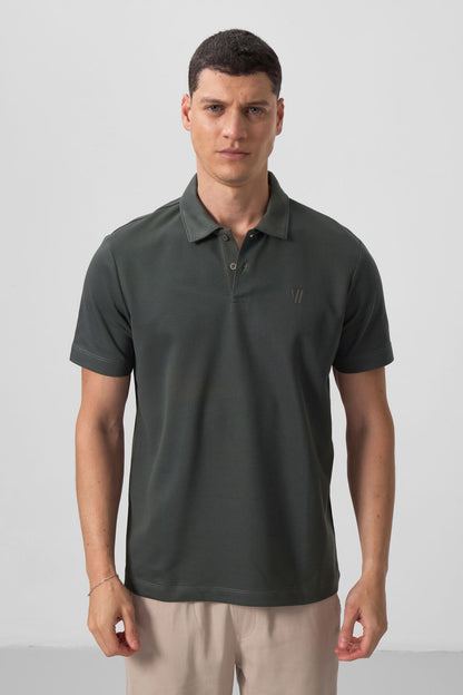 Standard Fit Basic Polo Collar Pack of 3 Black and White with a Men's T-Shirt