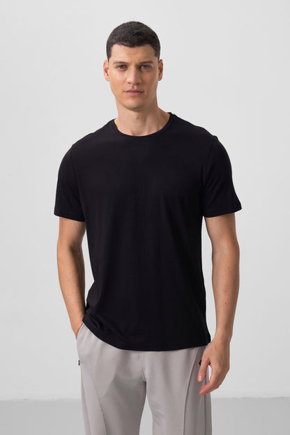 Standard Fit Basic Pack of 3 Black and white and blue Men's T-Shirt 87911