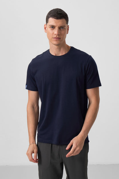 Standard Fit Basic Pack of 3 Black and white and blue Men's T-Shirt 87911
