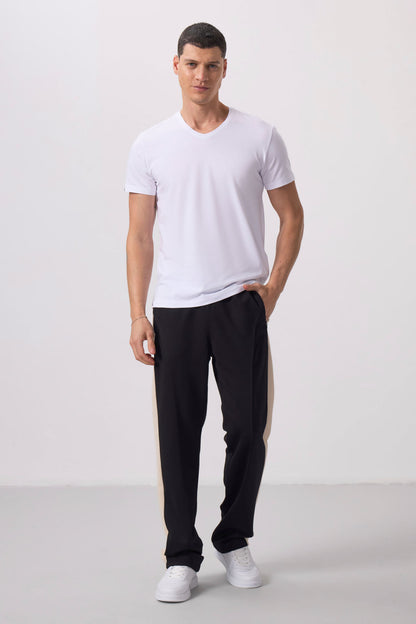 Standard Fit Basic V Collar Pack of 3 white male T-Shirt 87912