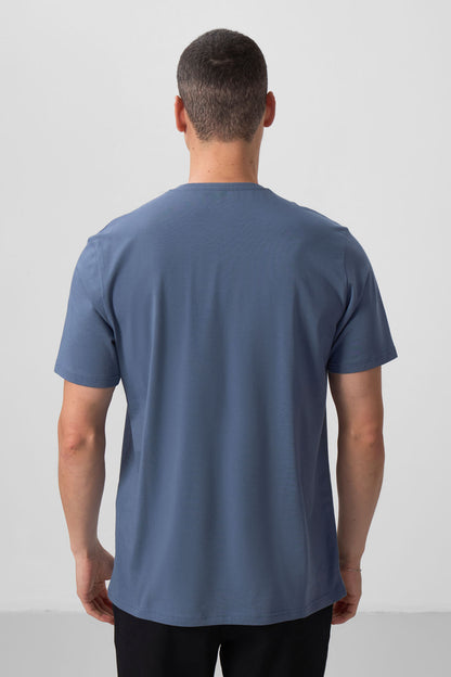 Standard Fit Basic V Collar Pack of 3 Black and white petrol men's T-Shirt 87912