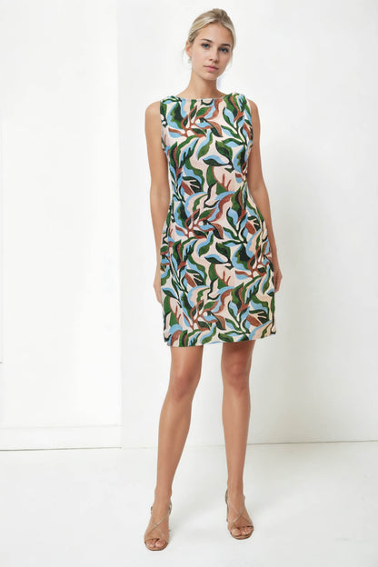 SLEEVELESS LINEN DRESS