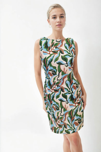 SLEEVELESS LINEN DRESS