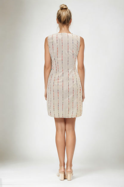 SLEEVELESS DASHED DRESS